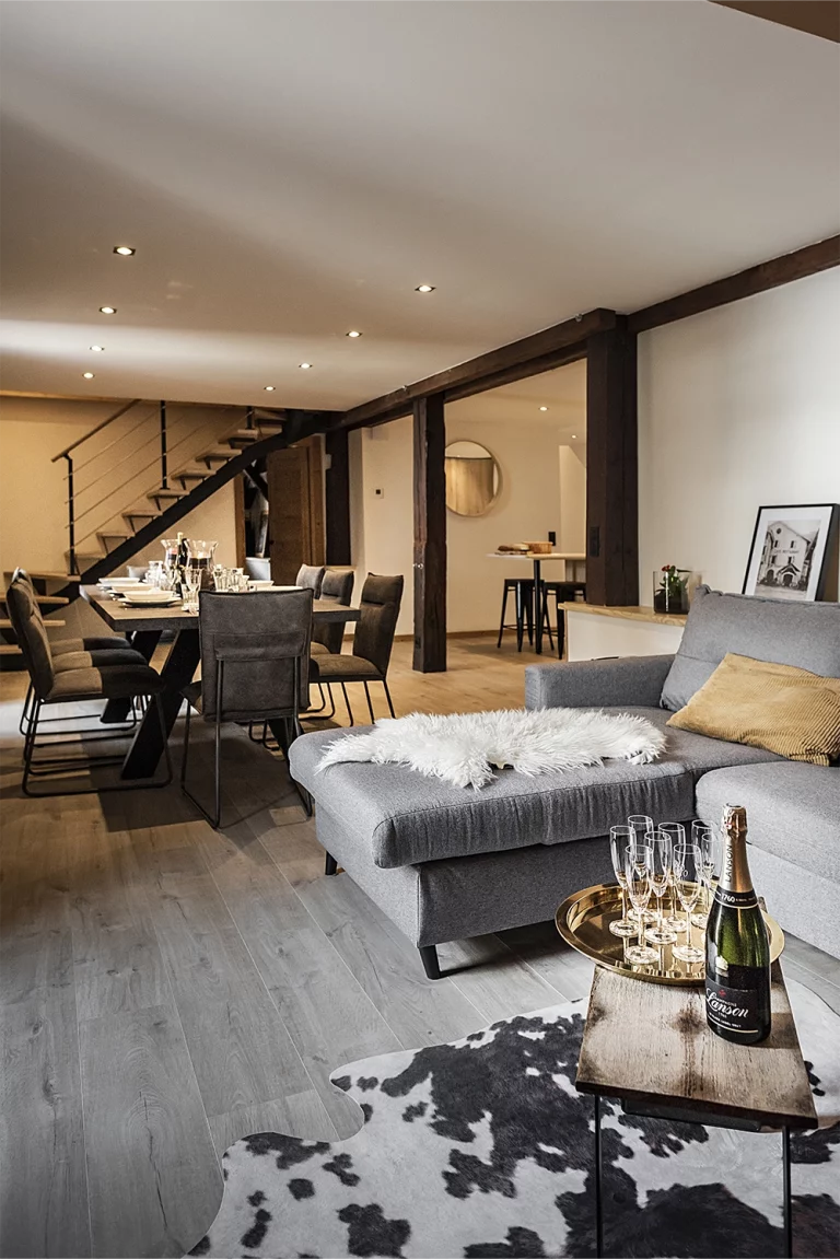 appartement luxe vue station ski au pied des pistes de la clusaz